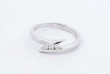0.18ctw Diamond Ring In 14k White Gold 2.7 Grams Size 4.75 Eb0725lxzdu