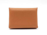 Hermes Calvi Duo Card Case In Gold Epsom Leather Fw0526wzxdu