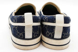 Gucci Tennis 1977 Gg Jacquard Denim Slip On Sneakers Size 6 Eb0726oxzde