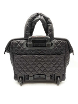 Chanel 2012 Cocoon Diamond Quilted Trolley In Black Sd0925ezxdu