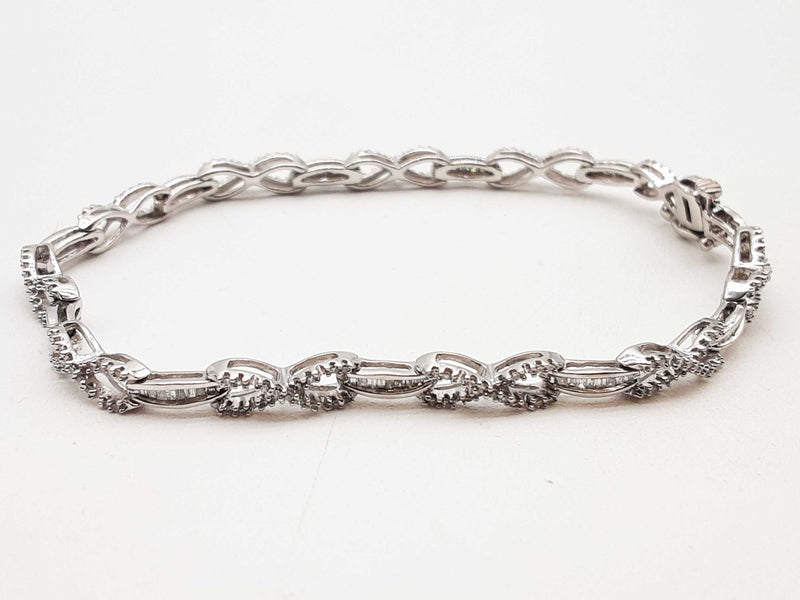 3.00 Cttw Diamonds 10k White Gold 8.3g Tennis Bracelet Do0225ixzde