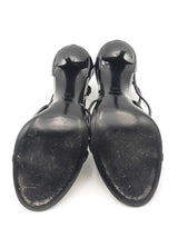 Yves Saint Laurent Patent Leather Cassandra Ankle Strap Heels Size 40 Eb226lxzsa