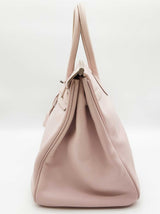 Hermes Birkin 35 Rose Dragee Pink Swift Palladium Handbag Do1025rxzxde