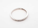 0.13 Cttw Diamond & 10k White Gold Channel Wedding Band 1.2g Size 7 Fw0426irdu