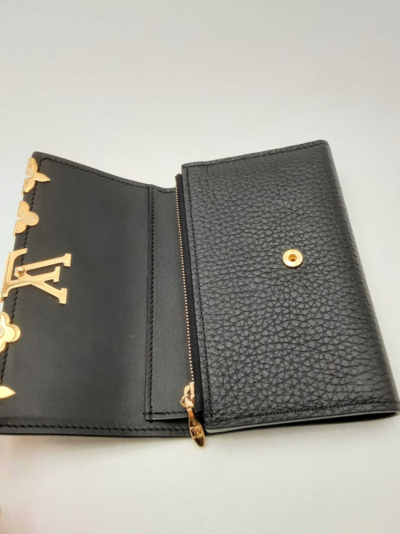 Louis Vuitton Capucines Compact Taurillon Black Leather Wallet Eb0225pxzsa