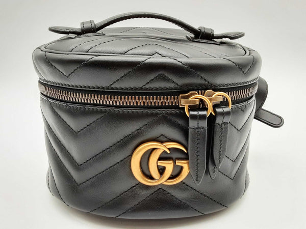 Gucci 598594 Gg Black Marmont Leather Compact Backpack Do1024pxzde