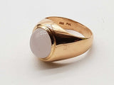 Milky White Moonstone 14k Yellow Gold 7.5g Ring Size 7.5 Do0426pexde
