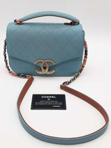 Chanel Caviar Paris-cuba Thread Around Top Handle Flap Bag Eb0726lexzde