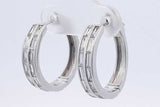 1.12ctw Lab Grown Diamond Hoop Earrings In Sterling Silver 5.6 Grams Eb0325lowdu