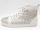 Christian Louboutin Flat Spike White Leather Shoes Size Eu 45 Do0225wrxde