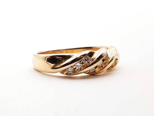 14k Yellow Gold 5.3g .45cttw Size 10.5 Diamond Ring Lhwxzde 144020009473