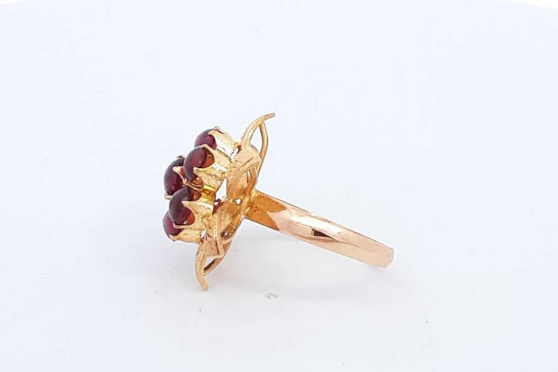 Garnet Ring In 22k Yellow Gold 7.3 Grams Size 6.5 Eb0724wxzdu