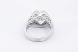 3.54ctw Lab Grown Diamond Ring In Platinum 11.3 Grams Size 6.5 Eb0325lwrxsa