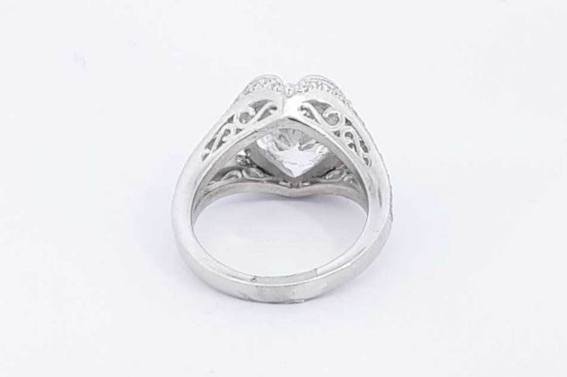 3.54ctw Lab Grown Diamond Ring In Platinum 11.3 Grams Size 6.5 Eb0325lwrxsa