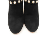Kate Spade Stunner Faux Pearl Booties In Black Suede Size Us 9.5b Fw0725ixdu