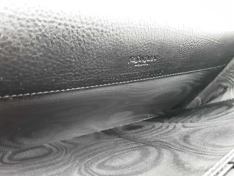 Yves Saint Laurent Ysl Black Leather Travel Wallet Clutch Do1025lorde