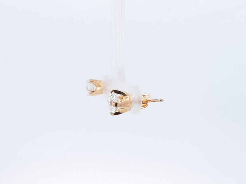 1.40 Cttw Diamond & 14k Yellow Gold Solitaire Stud Earrings 1.7 Grams Fw0725lixzdu