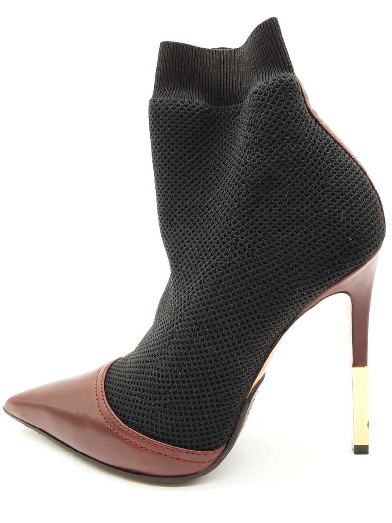Balmain Black Red Ankle Sock Heels Size Eu/it 36.5 Do0525lxzde