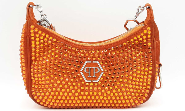 Phillip Plein Crystal Embellished Orange Shoulder Bag Eboxzdu 144030004621