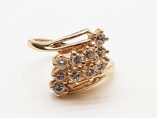 0.50 Cttw Diamonds 14k Yellow Gold 3.9g Ring Size 6 Do0325orxde