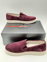 Prada Purple Suede Slip On Sneakers Size 39 Eb0225lrxsa