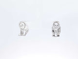 0.70 Cttw Diamond Baguette & 14k White Gold Omega Back Earrings 4.2 Grams Fw0826ocrdu