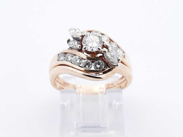1.67 Cttw Diamond & 14k Yellow Gold Bridal Set 4.6 Grams Size 5.5 Fw0825lwrxdu
