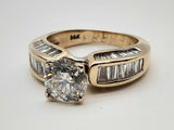 Approx 7.4 Ctw Diamonds 14k White Gold 6.6g Ring Size 6.25 Do0125wxzxde