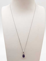 Amethyst 0.925 Sterling Silver 4.5g Necklace Stud Earrings Ensemble Do0925lide