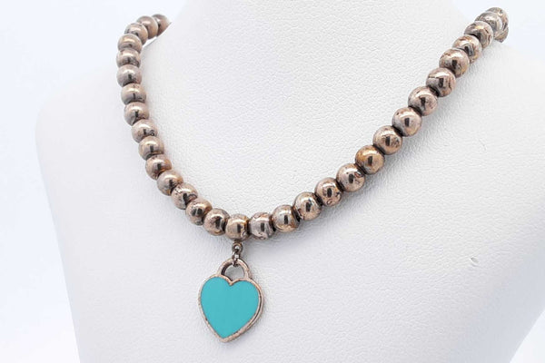 Tiffany & Co. 925 Please Return To Tiffany Heart Tag Neckalce 13.9g Eb1024lrxsa