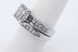 1.3cttw Diamond Wedding Set In 14k White Gold 9.9 Grams Size 7 Eb0326wxzdu