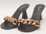 Versace Medusa Chain Leather Sandals Black  Size 41 Aa0126crsa