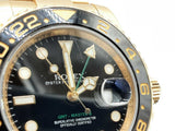 Rolex 40 Gmt Master Ii Black Dial 18k Yg Presidental Automatic Watch Do0125osxzxde