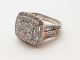 1.94 Cttw Natural Diamonds 14k Two Tone Gold 6.7g Ring Size 5 Do0726llxzde