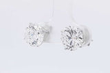 5.13cttw Lab Grown Diamond Stud Earrings In 14k White Gold 2.2 Grams Eb0326scrsa