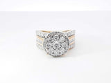 2.0 Cttw Diamond & 10k Yellow Gold Double Halo Ring 7.1 Grams Size 6.5 Fw0826irxdu