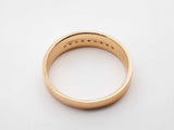 0.18 Cttw Diamond & 10k Yellow Gold Wedding Band 5.4 Grams Size 11 Fw0824rzxdu