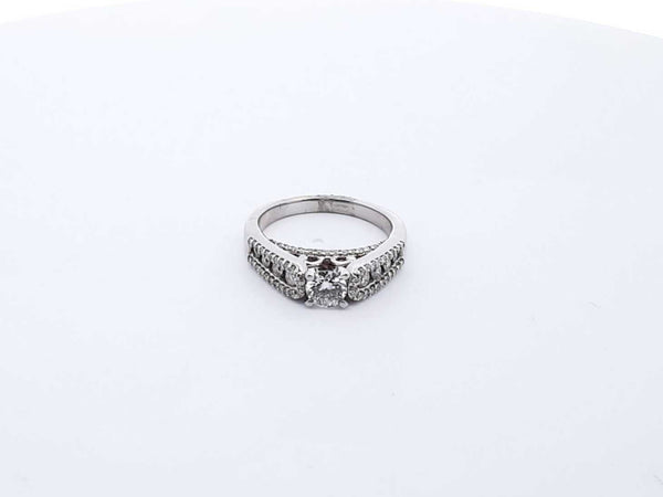 14k White Gold Diamond Engagement Ring Size 7.25 Lhwrxde 144020003063