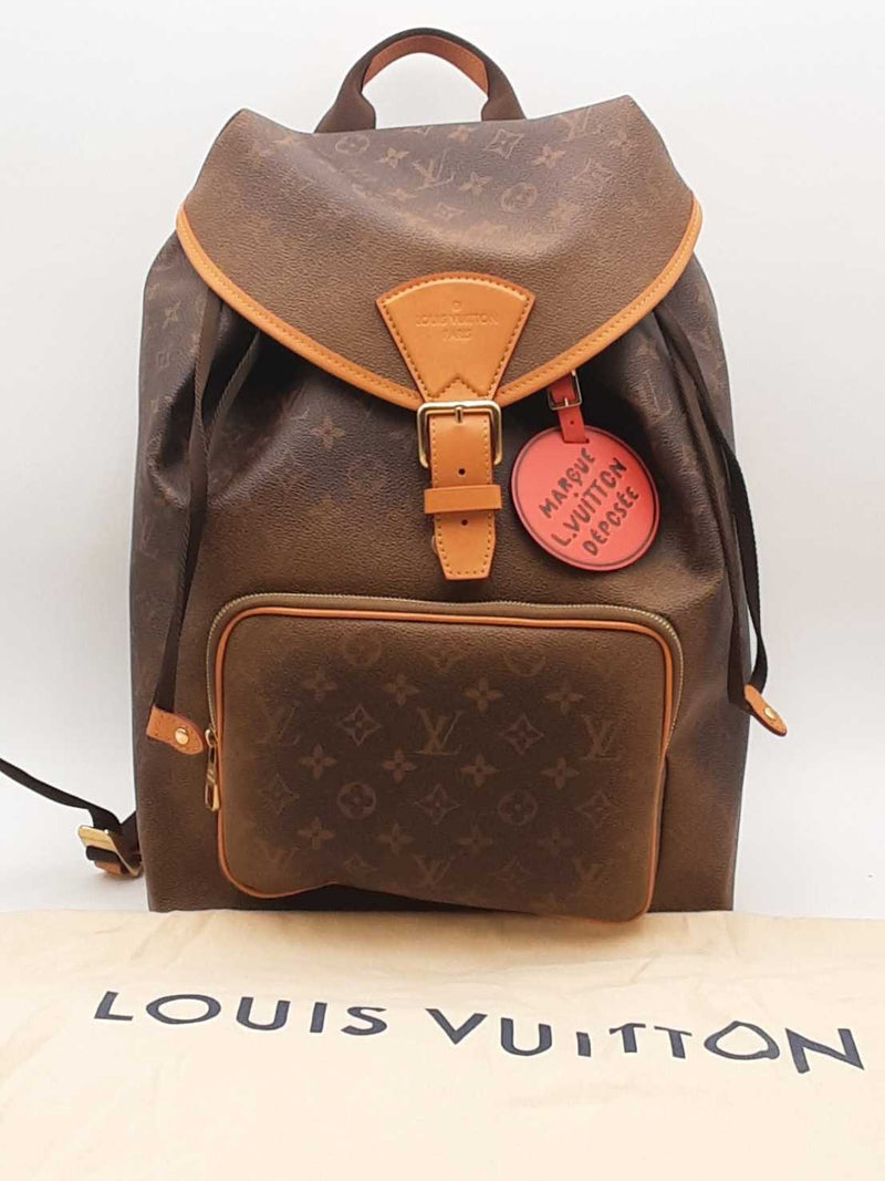 Louis Vuitton Monogram Montsouris Gm Brown Backpack Aa0925ozxzsa