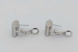1.08cttw Diamond Omega Back Stud Earrings 18k White Gold 14 Grams Eb1026loxzsa