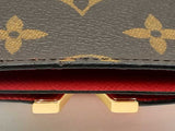 Louis Vuitton Monogram Kimono Portes Cartes In Canvas & Red Leather Fw0225lxxdu