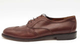 Salvatore Ferragamo Wingtip Oxford Brown Leather Dress Shoes Size 10 Eb0926rxsa