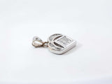 1.11 Cttw Diamond & 14k White Gold Heart Pendant 4.1 Grams Fw0826irxdu