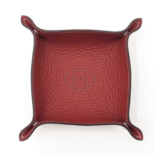 ✨極美品✨ エルメス ヒール レザー セリエボタン パンプス 38 ワインレッド Hermès Mises Et Relances H Evelyne Taurillon Leather Change Tray