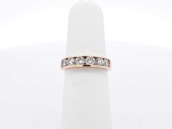 0.90 Cttw Diamond & 14k Yellow Gold Channel Ring 2.7 Grams Size 5.5 Fw0625lrxdu