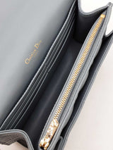 Christian Dior My Daily Dior Pouch In Cloud Blue Cannage Lambskin Fw00725lzxzdu