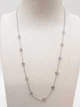 1.10 Cttw Lab Grown Diamonds 14k White Gold 2.4g Chain Necklace Do1225erxde