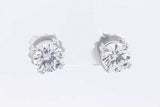 3.0cttw Diamond Stud Earrings In Platinum 5.2 Grams Eb0326rxxzdu