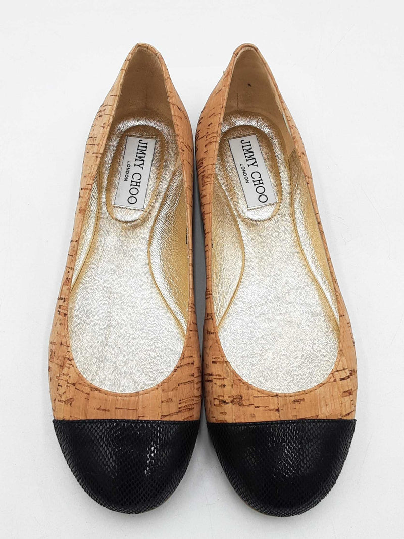 Jimmy Choo Cork Ballerina Flats Size 36.5 Sd0525lzxdu