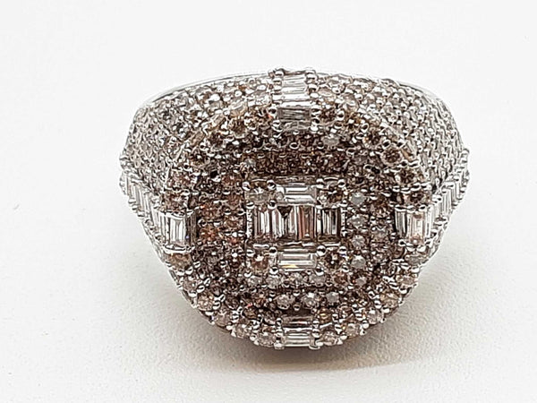 5.25 Cttw Diamonds 10k White Gold 13.1g Ring Size 13 Do0725orxzde
